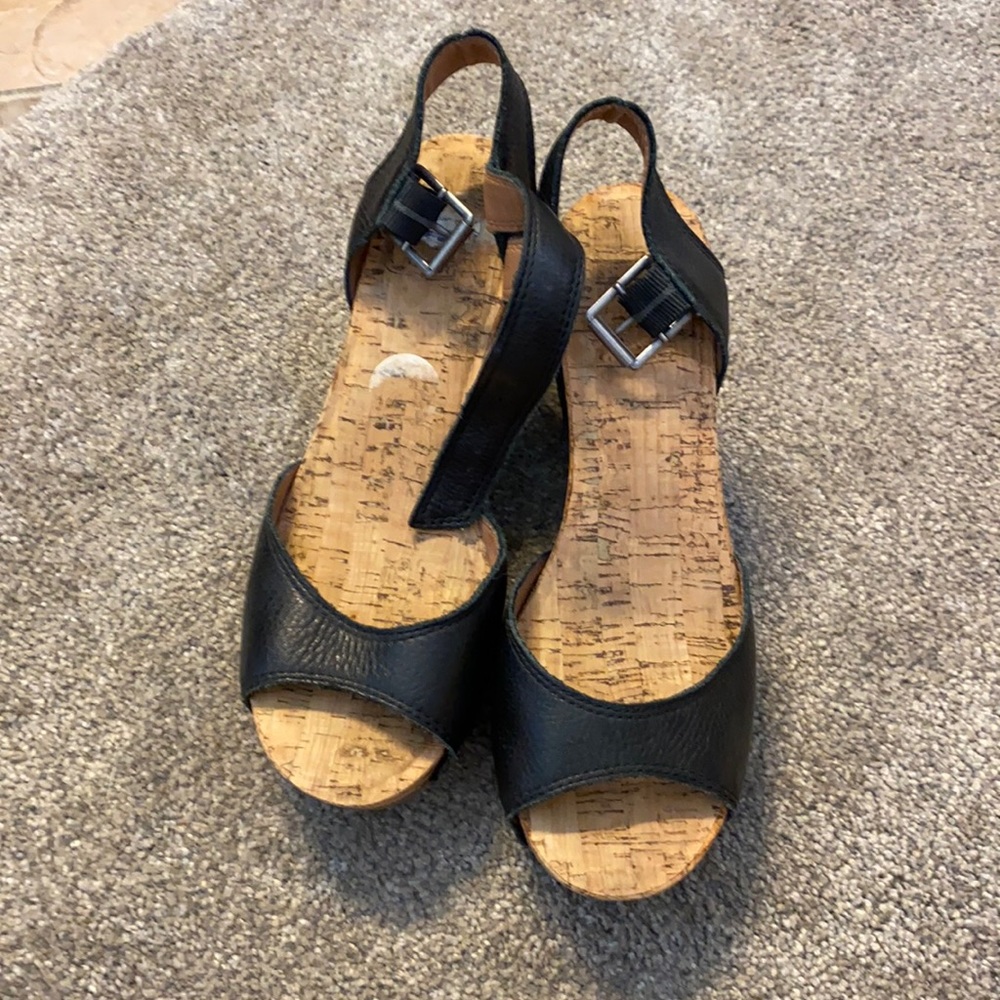 Lucky brand cork wedge sandals